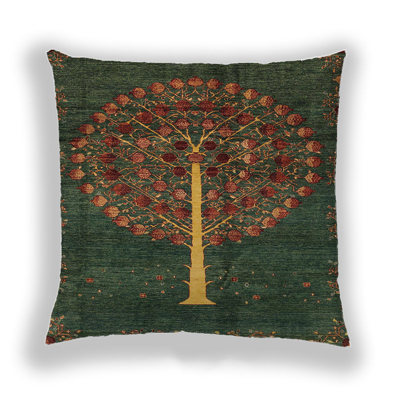 Coussin extérieur Abstract 4099, Vert / rouge