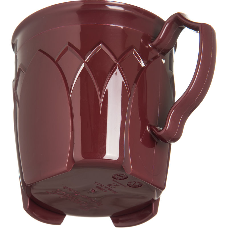 Polypropylene Plastic Coffee Mug, Cranberry