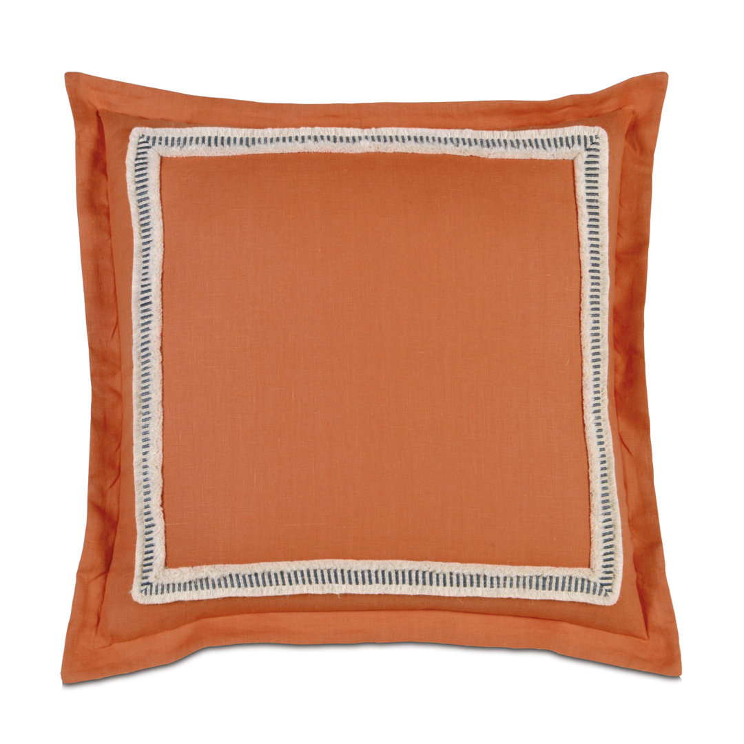 Bowie Breeze Square 100% Linen Pillow Cover & Insert Eastern Accents