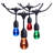 48 Foot LED String Light 15-S14 Lamps Medium Base RGBTW Infrared Remote Black 120V