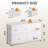 Amanah 39.1'' W 5-Drawer Dresser for Bedroom, White Storage Unit with Sturdy Steel Frame, TV Stand with Wooden, Chest of Drawers for Closet, Living Room-1212428787