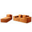 Canapé modulaire convertible en velours côtelé avec repose-pieds et coussins, canapé-lit modulaire en L pour meubles de salon-1445074509