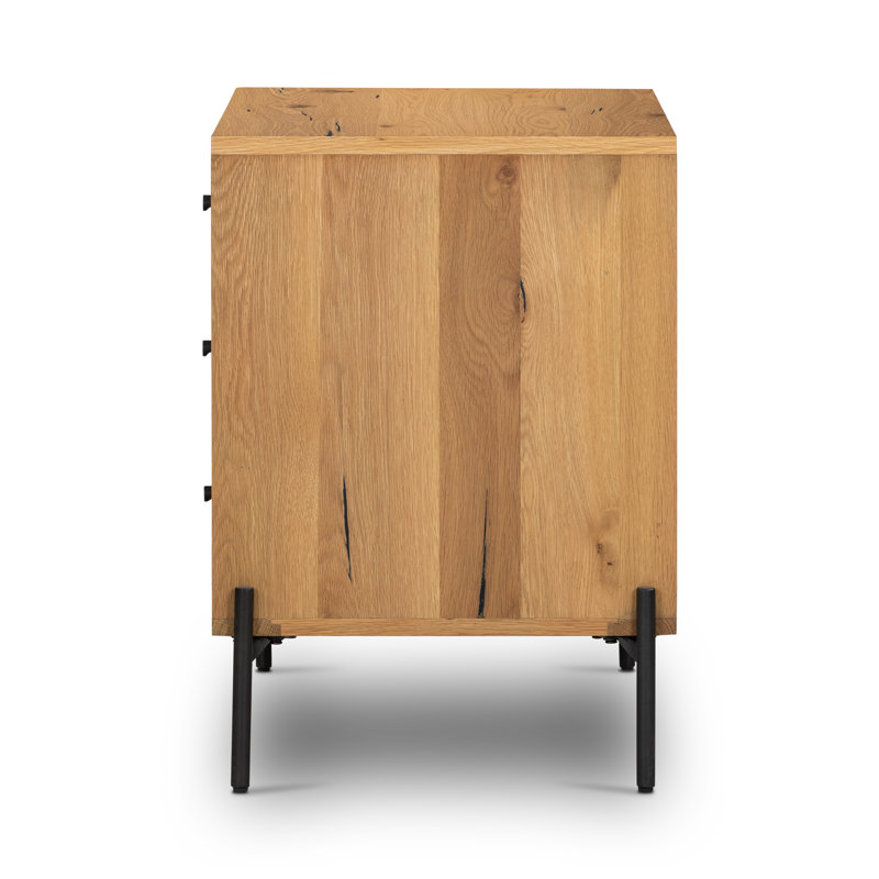 Eaton 3 - Drawer Nightstand, Light Oak Resin