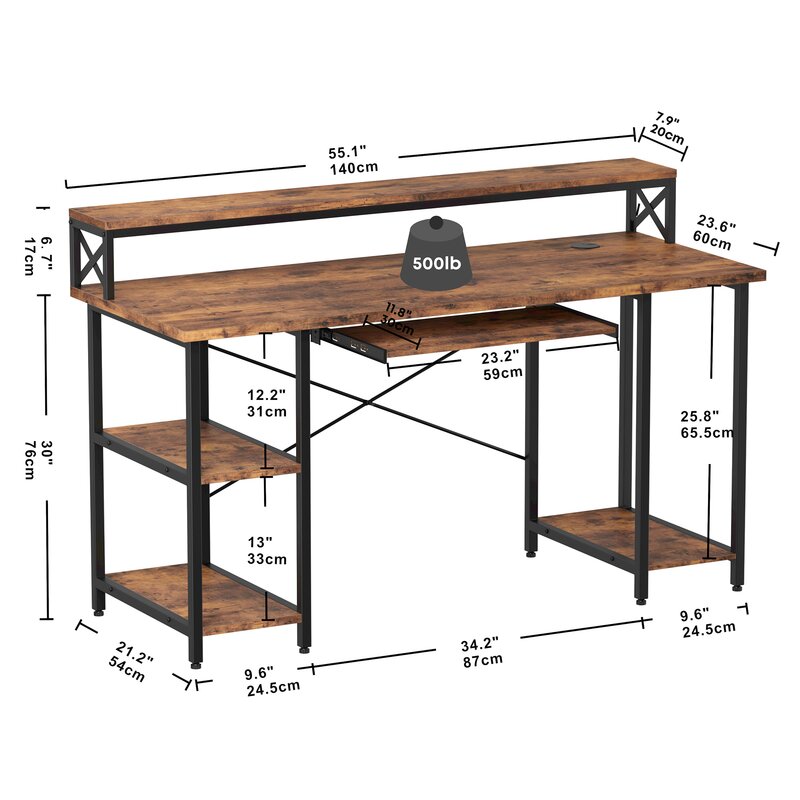 17 Stories Monquez Desk & Reviews | Wayfair