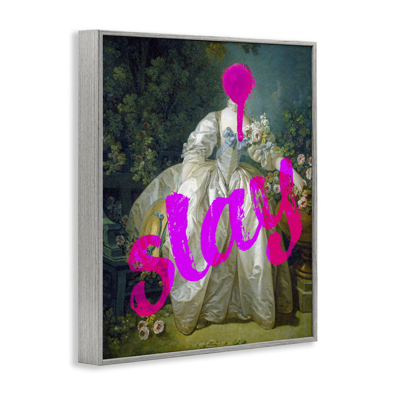 «Slay Classical Baroque Gown» par Giclee, par Lil 'Rue, H 20 po x l 16 po, Estampe numérique Farmhouse