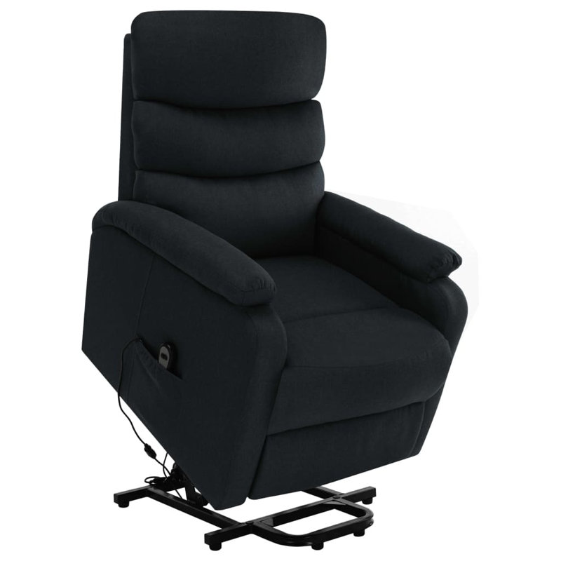 Power Lift Recliner Electric Lift Chair for Home Theater Cinema Fabric, Black Cotton Blend