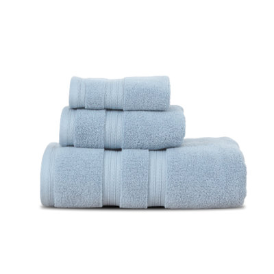 Elegance Essentials 550GSM 100% Cotton Zero Twist Bath Towel Set(1 Bath, 1 Hand Towel & 1 Washcloth)