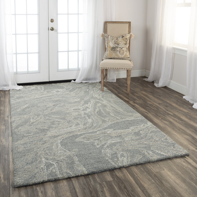 Tapis gris Angelick, Rectangle 8 pi 9 po x 11 pi 9 po