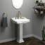 Lavabo de salle de bain en forme de U en porcelaine vitreuse avec trop-plein Stanford