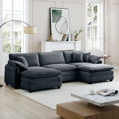 Canapé modulaire en tissu 4 pièces Jeffers Chenille