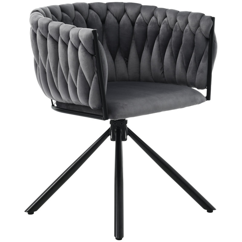 44cm H Metal Side Chair in Grey