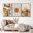 Mid-Century Geometric Sun Desert Plants - 3 Piece Floater Frame Graphic Art Set on Canvas-73721073-73721076
