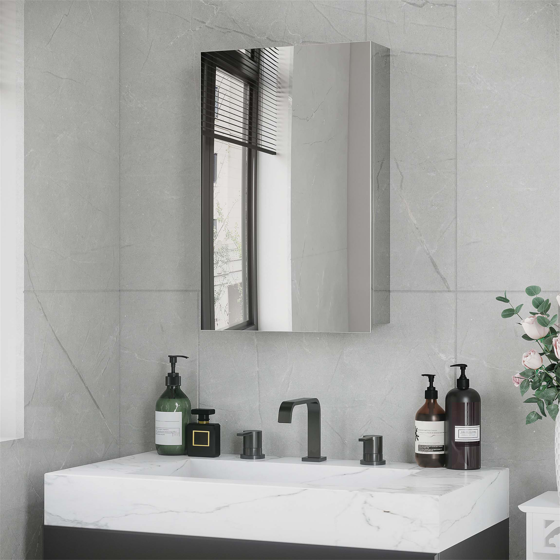 Ebern Designs Wall Mounted Bathroom Storage Cabinet, Medicine Cabinet ...