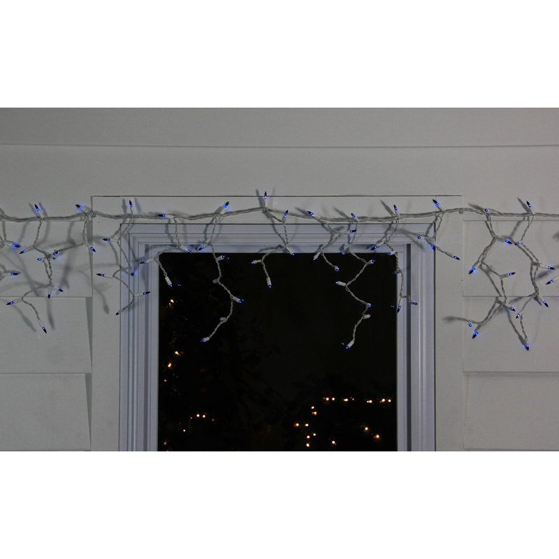 150-Count Mini Icicle Christmas String Lights, Blue