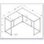 Console d'angle étroite avec plateau en stratifié blanc et base en métal, parfaite pour les vestibules modernes et les petits espaces.-245165464-245165470