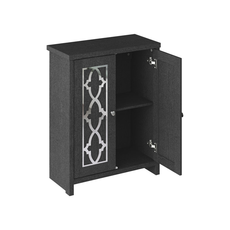 Armoire de salle de bain Chessani, Chêne noir