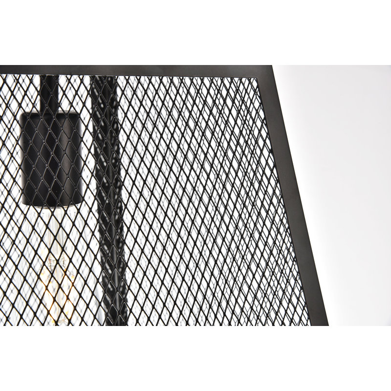 Luminaire suspendu carré à 1 lumière Rian, H 12,8 po x l 11,8 po x p 11,8 po