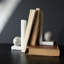 Ensemble de 2 serre-livres beige et marbre blanc Ophelia & Co.