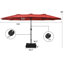 Parasol de marché rectangulaire 15 pi x 9 pi avec manivelle et base Gerardi-1466642117