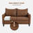 Montserat PU Leather 53'' Reception Loveseat