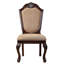 Chaise d'appoint en tissu et à finition espresso Chateau De Ville