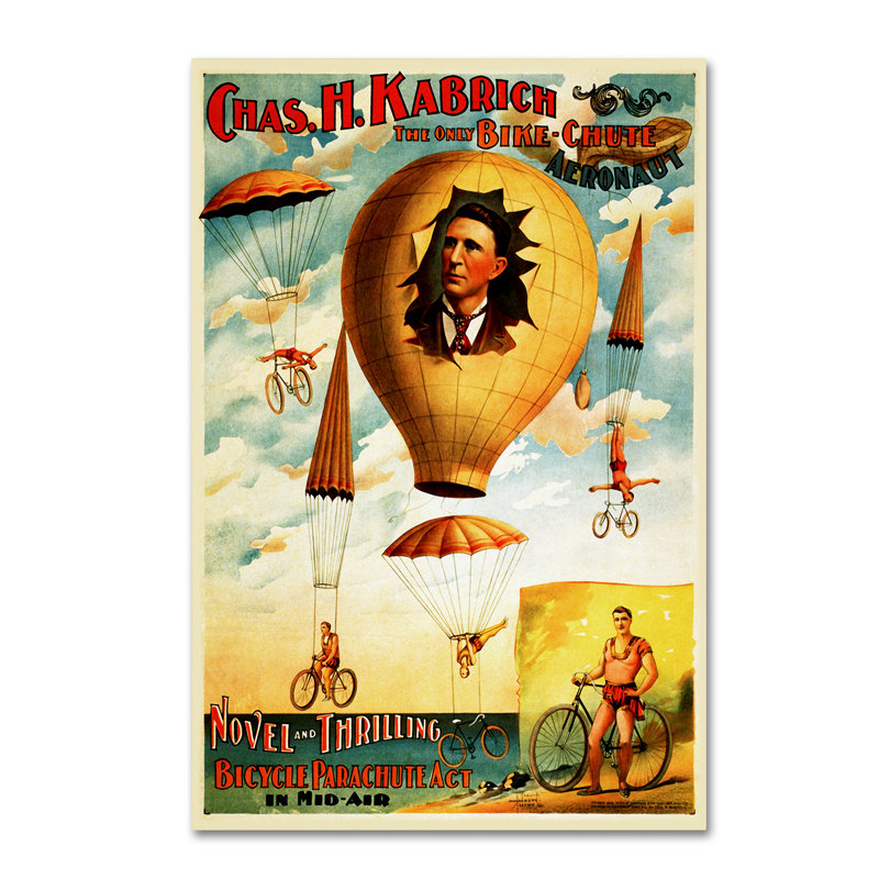 « cirque 1882 », reproduction d’impression sur toile tendue, H 19 po x l 12 po