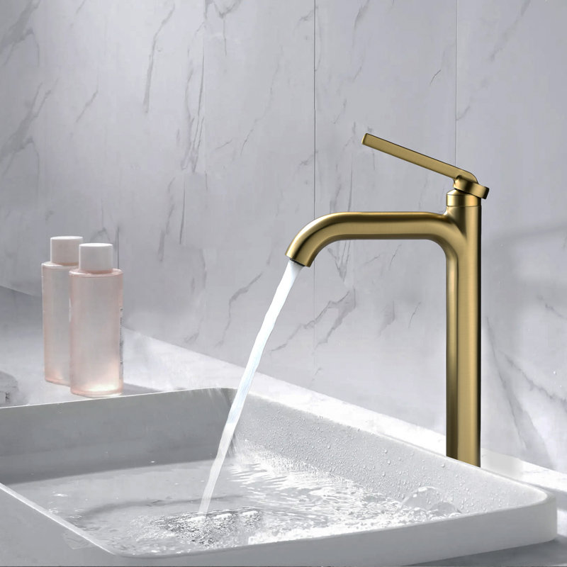 Single-handle Bathroom Faucet, Brushed Gold