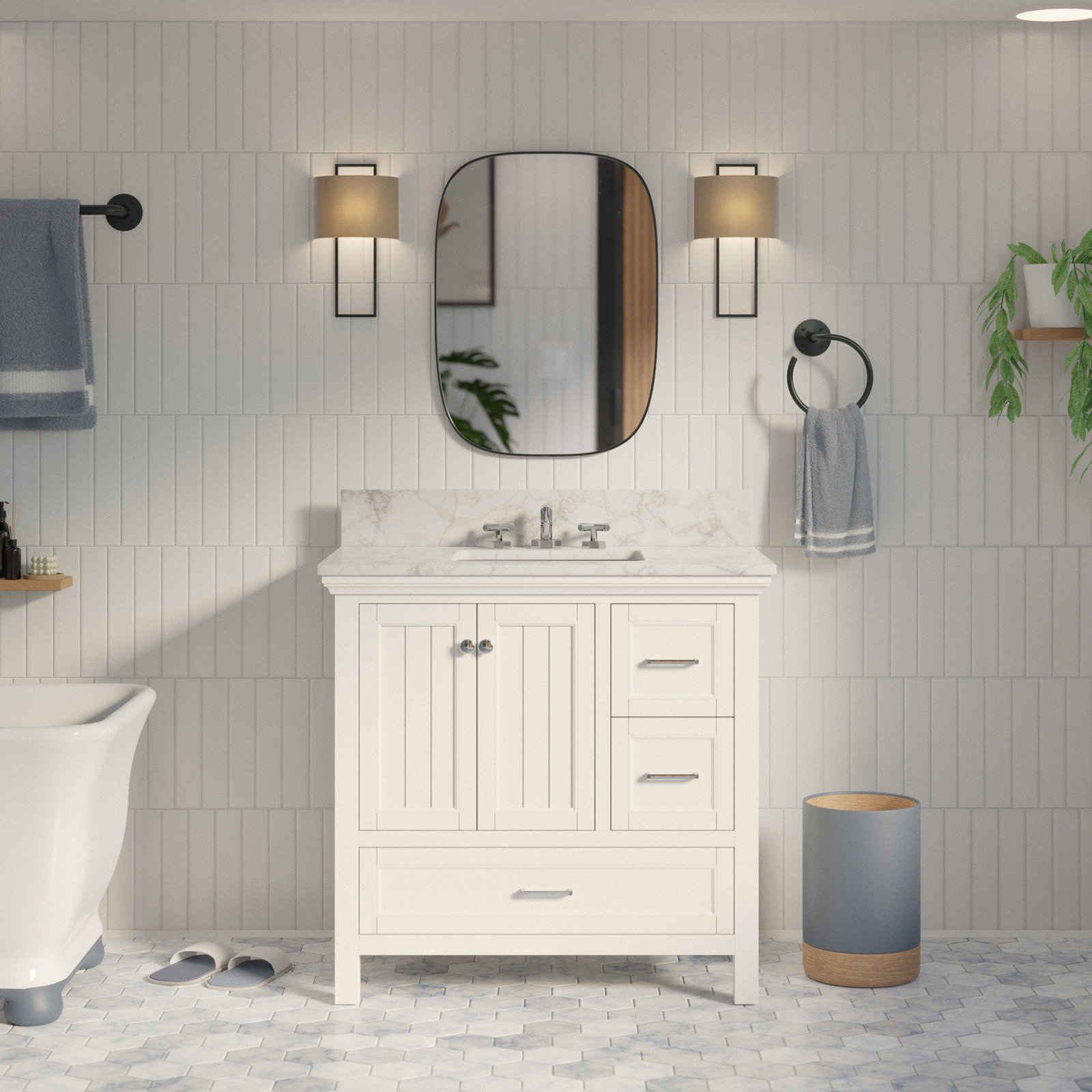 Maven 36'' Single Bathroom Vanity, White