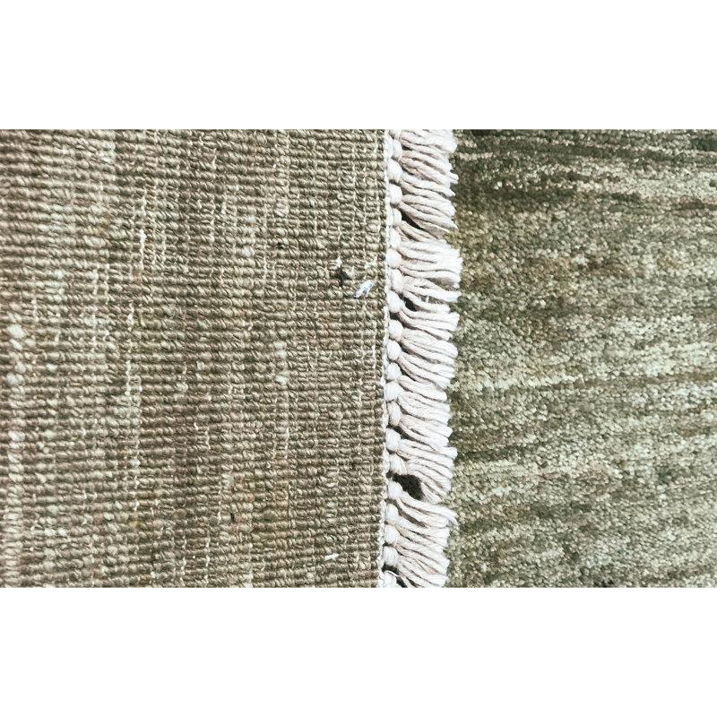 Tapis vert noué à la main de haute qualité