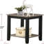 Table de bout simple en bois d'hévéa