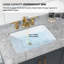 Lavabo de salle de bain encastré rectangulaire en porcelaine vitreuse 21 "x 14 3/4" avec trop-plein