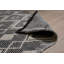 Black Handwoven Wool Striated Diamond Geometric Modern Contemporary Carpet Rug-1717407264