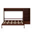Queen Size Murphy Bed With Height Adjustable Storage Compartments And Shelf, Wall Bed Frame With 1 Drawer, Multifunctional Foldable Platform Bed For Small Space-178317380
