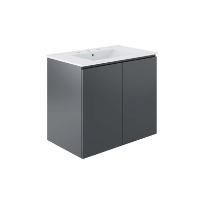 Modway Bryn 30" Wall-Mount Bathroom Vanity