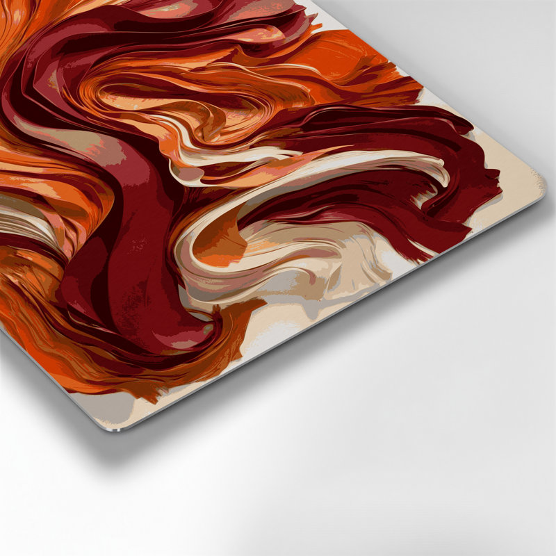 «Lyrical Abstraction 93», art mural en métal brun, H 11 po x l 14 po