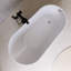 Baignoire de trempage autoportante 59 po en acrylique blanc lustré 59 po