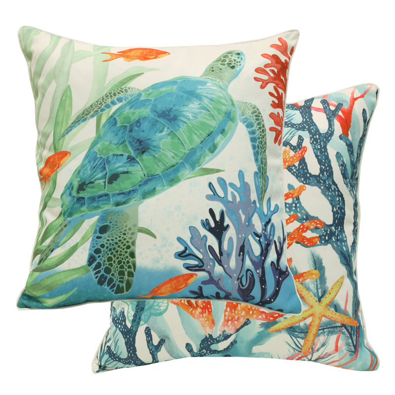 Animal Print Outdoor Reversible Throw Pillow