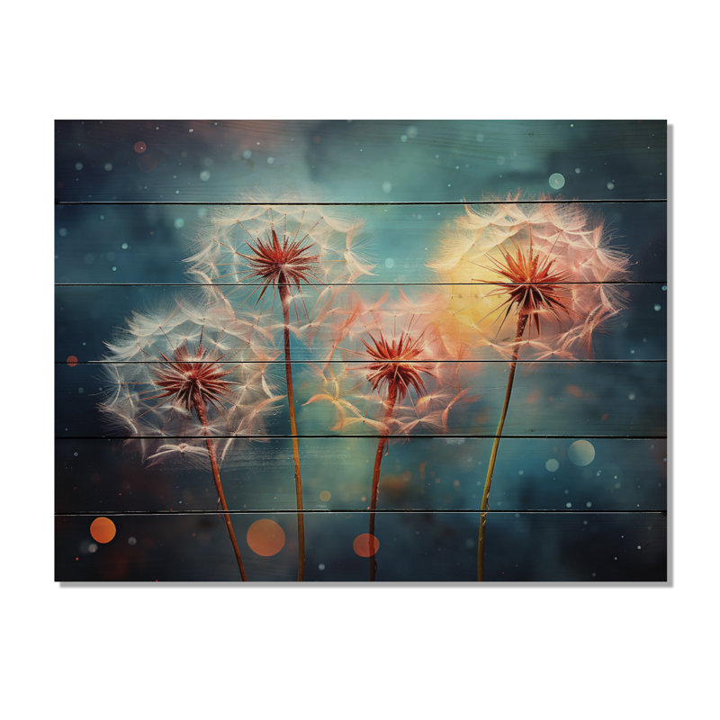 Dandelion Morning Moments I sur impression sur bois, H 24 po x l 32 po x P 0,78 po