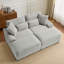Ensemble de chaise longue double avec repose-pieds réversible en velours côtelé doux, repose-pieds avec rangement, port USB, siège / table multifonctionnel (coussin convertible à convertir), pour le salon-1227187939
