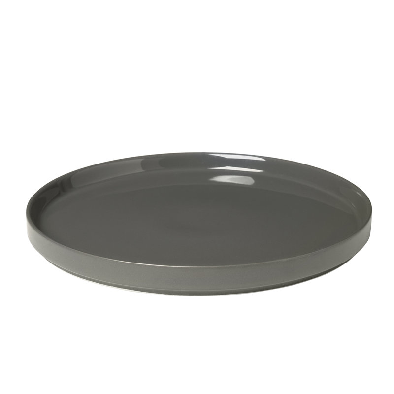 PILAR Stoneware 10.63" Dinner Plate, Pewter
