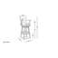 Tabouret tournant 30 "avec accoudoirs Boden-Rose-63789749