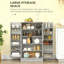 Rangement réglable à 5 niveaux, garde-manger, pour la cuisine, tablettes de porte, portes doubles-281894768