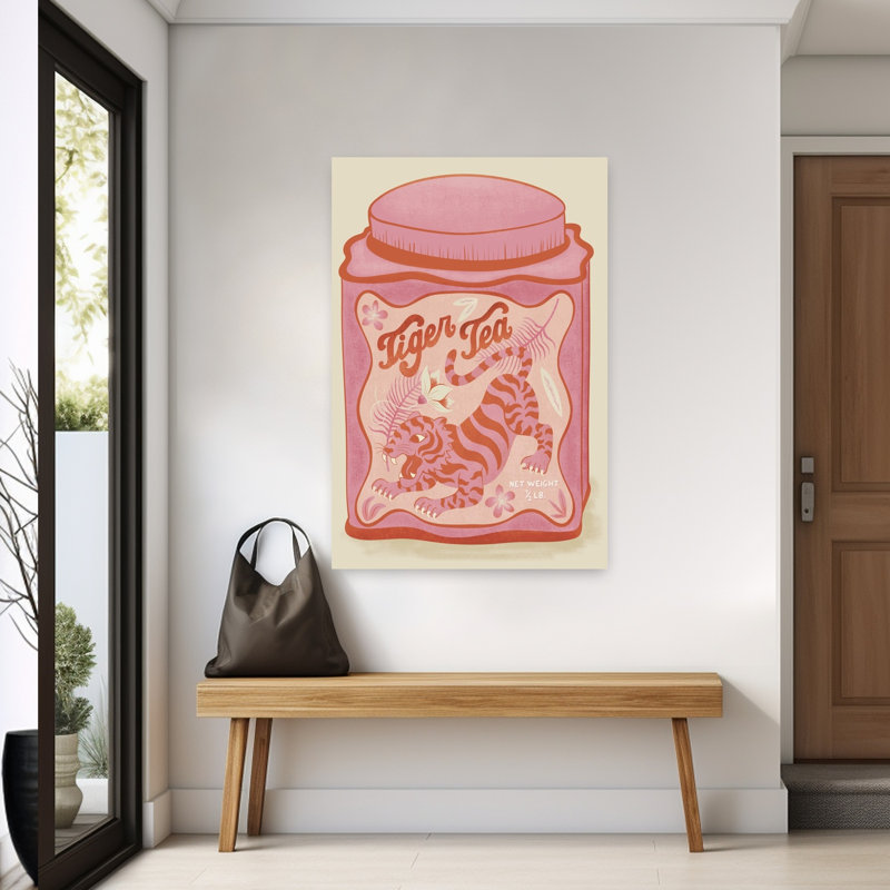 Art contemporain, art rétro de tigre, H 60 po x l 40 po