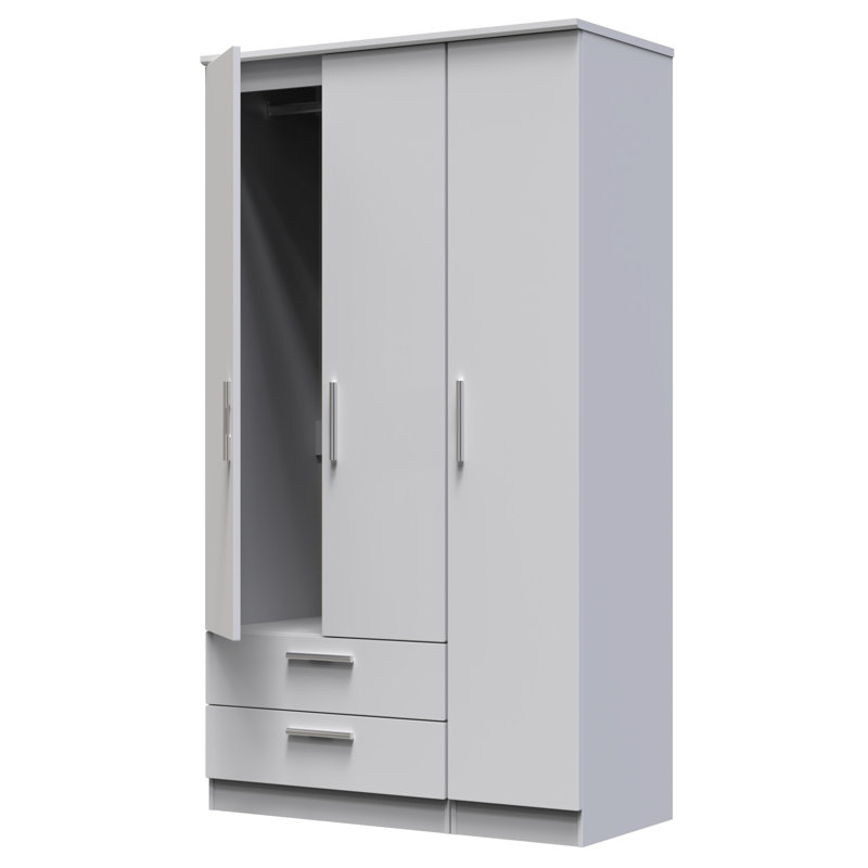 Borgeson Manufactured Wood Wardrobe, Grey Matt
