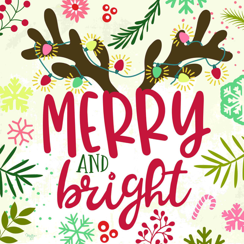 «Merry and Bright» par Mollie B. - Impression sur toile tendue, H 30 po x l 30 po x P 1,25 po