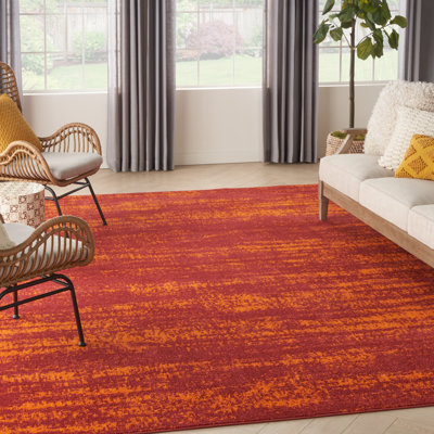 Tapis rouge intérieur / extérieur Nourison Essentials