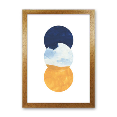 Horizon Abstract Circles 1 Piece Wall Art
