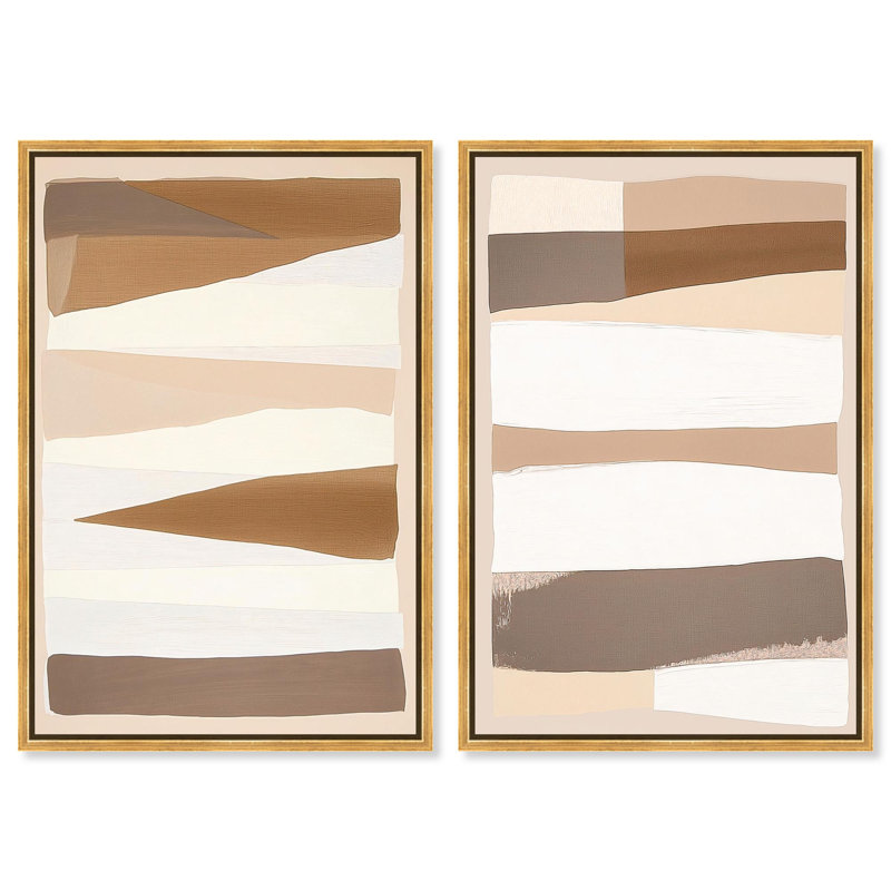 «Linear Landscape», reproduction d'art sur toile par Art Remedy, cadre doré, 10 x 15, 16" H x 11" W, Gold Frame