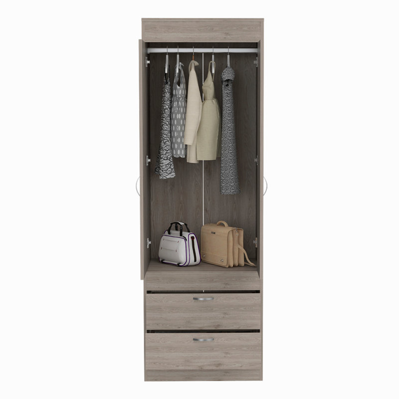 Armoire 2 portes gris clair