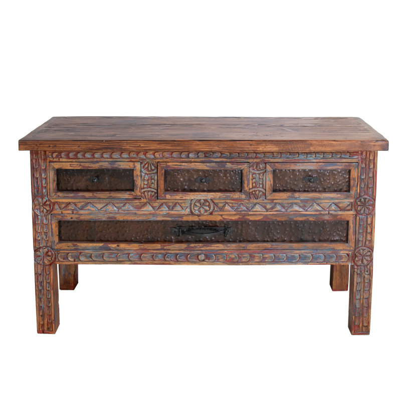 Console Carved Frontier, Brun